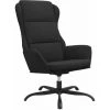 Chaise De Relaxation Noir Similicuir Daim VidaXL - Noir -Pas Cher Fauteuil Magasin 67892537 1