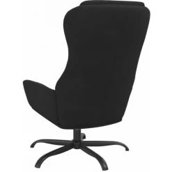 Chaise De Relaxation Noir Similicuir Daim VidaXL - Noir -Pas Cher Fauteuil Magasin 67892537 5