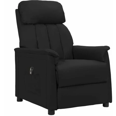 Fauteuil Inclinable électrique Noir Similicuir VidaXL - Noir 3 Fauteuil Inclinable électrique Noir Similicuir VidaXL - Noir
