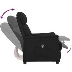 Fauteuil Inclinable électrique Noir Similicuir VidaXL - Noir 11 Fauteuil Inclinable électrique Noir Similicuir VidaXL - Noir -Pas Cher Fauteuil Magasin 67892727 5