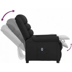Fauteuil Inclinable électrique Noir Similicuir VidaXL - Noir -Pas Cher Fauteuil Magasin 67892732 5