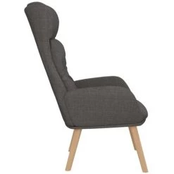 Chaise De Relaxation Gris Foncé Tissu VidaXL - Gris 10 Chaise De Relaxation Gris Foncé Tissu VidaXL - Gris -Pas Cher Fauteuil Magasin 67892906 4