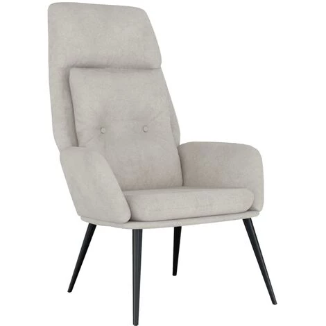 Chaise De Relaxation Gris Clair Similicuir Daim VidaXL - Gris 3 Chaise De Relaxation Gris Clair Similicuir Daim VidaXL - Gris