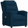 Fauteuil De Massage Inclinable Bleu Velours VidaXL - Bleu -Pas Cher Fauteuil Magasin 67892912 1