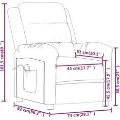 Fauteuil De Massage Inclinable Bleu Velours VidaXL - Bleu -Pas Cher Fauteuil Magasin 67892912 3