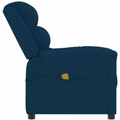 Fauteuil De Massage Inclinable Bleu Velours VidaXL - Bleu -Pas Cher Fauteuil Magasin 67892912 4