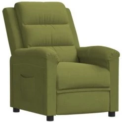 Fauteuil Inclinable Vert Clair Velours VidaXL - Vert
