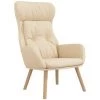 Chaise De Relaxation Crème Tissu VidaXL - Crème 2 Chaise De Relaxation Crème Tissu VidaXL - Crème -Pas Cher Fauteuil Magasin 67892932 1