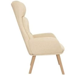 Chaise De Relaxation Crème Tissu VidaXL - Crème 10 Chaise De Relaxation Crème Tissu VidaXL - Crème -Pas Cher Fauteuil Magasin 67892932 4