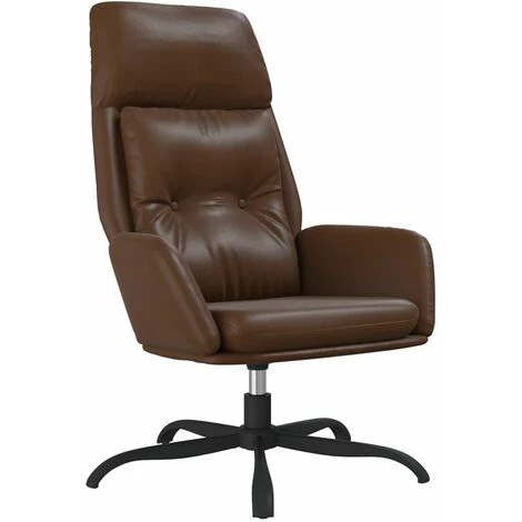 Chaise De Relaxation Marron Similicuir VidaXL - Brun 3 Chaise De Relaxation Marron Similicuir VidaXL - Brun