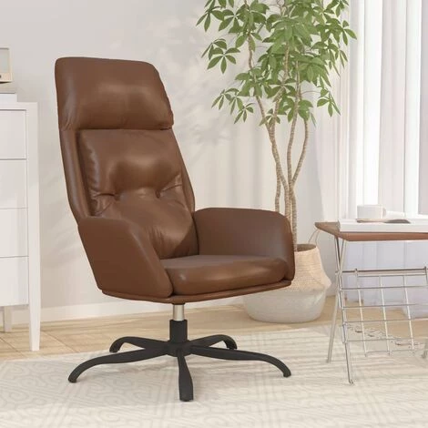 Chaise De Relaxation Marron Similicuir VidaXL - Brun 4 Chaise De Relaxation Marron Similicuir VidaXL - Brun – Image 2