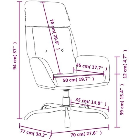 Chaise De Relaxation Marron Similicuir VidaXL - Brun 5 Chaise De Relaxation Marron Similicuir VidaXL - Brun – Image 3