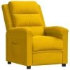 Fauteuil Inclinable Jaune Velours VidaXL - Jaune -Pas Cher Fauteuil Magasin 67892942 1