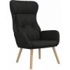 Chaise De Relaxation Noir Tissu VidaXL - Noir