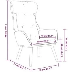 Chaise De Relaxation Noir Tissu VidaXL - Noir 9 Chaise De Relaxation Noir Tissu VidaXL - Noir -Pas Cher Fauteuil Magasin 67893167 3