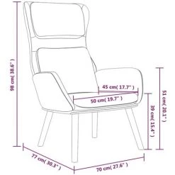Chaise De Relaxation Blanc Crème Velours VidaXL - Crème 9 Chaise De Relaxation Blanc Crème Velours VidaXL - Crème -Pas Cher Fauteuil Magasin 67893173 3