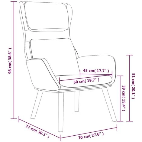 Chaise De Relaxation Blanc Crème Velours VidaXL - Crème 5 Chaise De Relaxation Blanc Crème Velours VidaXL - Crème – Image 3