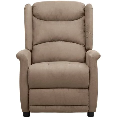 Fauteuil Inclinable De Massage Taupe Tissu Microfibre VidaXL - Taupe 4 Fauteuil Inclinable De Massage Taupe Tissu Microfibre VidaXL - Taupe – Image 2