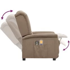 Fauteuil Inclinable De Massage Taupe Tissu Microfibre VidaXL - Taupe 11 Fauteuil Inclinable De Massage Taupe Tissu Microfibre VidaXL - Taupe -Pas Cher Fauteuil Magasin 67893236 5