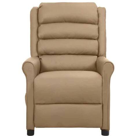 Fauteuil Inclinable électrique De Massage Cappuccino Similicuir VidaXL - Brun 4 Fauteuil Inclinable électrique De Massage Cappuccino Similicuir VidaXL - Brun – Image 2