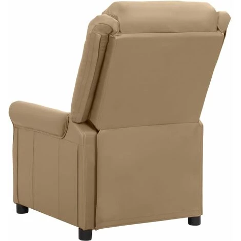 Fauteuil Inclinable électrique De Massage Cappuccino Similicuir VidaXL - Brun 6 Fauteuil Inclinable électrique De Massage Cappuccino Similicuir VidaXL - Brun – Image 4