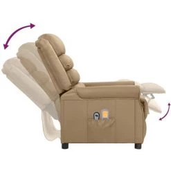 Fauteuil Inclinable électrique De Massage Cappuccino Similicuir VidaXL - Brun 11 Fauteuil Inclinable électrique De Massage Cappuccino Similicuir VidaXL - Brun -Pas Cher Fauteuil Magasin 67893237 5