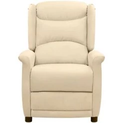 Fauteuil Inclinable électrique Crème Tissu VidaXL - Crème -Pas Cher Fauteuil Magasin 67893241 2