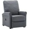 Fauteuil Inclinable Gris Foncé Tissu VidaXL - Gris -Pas Cher Fauteuil Magasin 67893269 1
