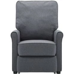 Fauteuil Inclinable Gris Foncé Tissu VidaXL - Gris -Pas Cher Fauteuil Magasin 67893269 2