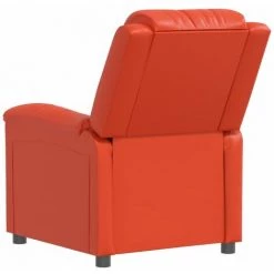 Chaise Inclinable Rouge Similicuir VidaXL - Rouge -Pas Cher Fauteuil Magasin 67893579 5