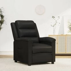 Fauteuil Inclinable Noir Similicuir VidaXL - Noir 8 Fauteuil Inclinable Noir Similicuir VidaXL - Noir -Pas Cher Fauteuil Magasin 67893592 2