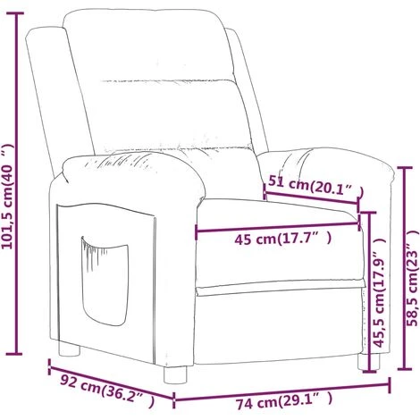 Fauteuil Inclinable Noir Similicuir VidaXL - Noir 5 Fauteuil Inclinable Noir Similicuir VidaXL - Noir – Image 3