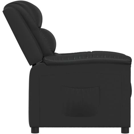 Fauteuil Inclinable Noir Similicuir VidaXL - Noir 6 Fauteuil Inclinable Noir Similicuir VidaXL - Noir – Image 4