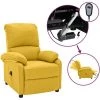 Fauteuil Inclinable électrique Jaune Tissu VidaXL - Jaune -Pas Cher Fauteuil Magasin 67893752 1