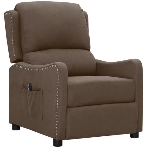 Fauteuil Inclinable électrique Taupe Tissu VidaXL - Taupe 3 Fauteuil Inclinable électrique Taupe Tissu VidaXL - Taupe