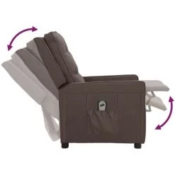 Fauteuil Inclinable électrique Taupe Tissu VidaXL - Taupe 11 Fauteuil Inclinable électrique Taupe Tissu VidaXL - Taupe -Pas Cher Fauteuil Magasin 67893900 5
