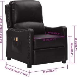 Fauteuil De Massage Inclinable électrique Noir Similicuir VidaXL - Noir 9 Fauteuil De Massage Inclinable électrique Noir Similicuir VidaXL - Noir -Pas Cher Fauteuil Magasin 67893902 3