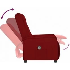 Fauteuil Inclinable électrique Rouge Bordeaux Similicuir VidaXL - Rouge -Pas Cher Fauteuil Magasin 67943807 5