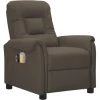 Fauteuil Inclinable électrique De Massage Gris Similicuir VidaXL - Gris