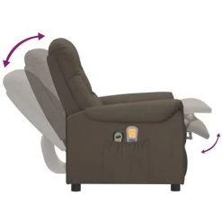 Fauteuil Inclinable électrique De Massage Gris Similicuir VidaXL - Gris 11 Fauteuil Inclinable électrique De Massage Gris Similicuir VidaXL - Gris -Pas Cher Fauteuil Magasin 67943809 5