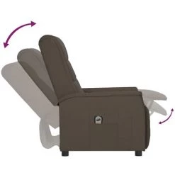 Fauteuil Inclinable électrique Gris Similicuir VidaXL - Gris -Pas Cher Fauteuil Magasin 67943810 5