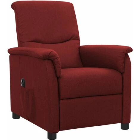Fauteuil Inclinable électrique Bordeaux Tissu VidaXL - Rouge 3 Fauteuil Inclinable électrique Bordeaux Tissu VidaXL - Rouge