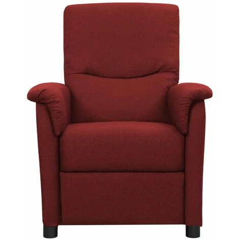 Fauteuil Inclinable électrique Bordeaux Tissu VidaXL - Rouge 4 Fauteuil Inclinable électrique Bordeaux Tissu VidaXL - Rouge – Image 2