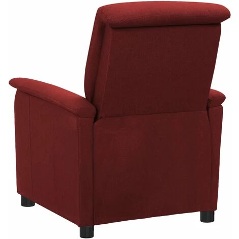 Fauteuil Inclinable électrique Bordeaux Tissu VidaXL - Rouge 6 Fauteuil Inclinable électrique Bordeaux Tissu VidaXL - Rouge – Image 4