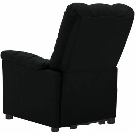 Fauteuil Inclinable De Massage Noir Tissu VidaXL - Noir 6 Fauteuil Inclinable De Massage Noir Tissu VidaXL - Noir – Image 4