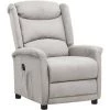 Fauteuil Inclinable électrique Gris Clair Tissu Microfibre VidaXL - Gris -Pas Cher Fauteuil Magasin 67943837 1