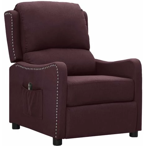 Fauteuil Inclinable électrique Violet Tissu VidaXL - Pourpre 3 Fauteuil Inclinable électrique Violet Tissu VidaXL - Pourpre