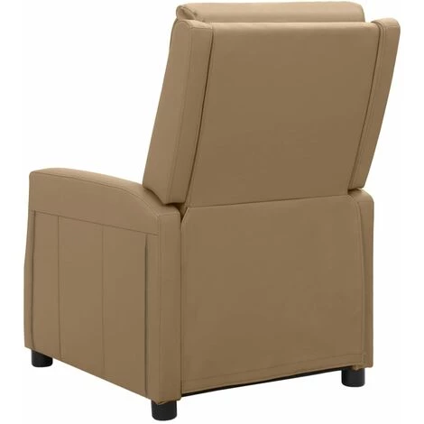 Fauteuil Inclinable électrique De Massage Cappuccino Similicuir VidaXL - Brun 6 Fauteuil Inclinable électrique De Massage Cappuccino Similicuir VidaXL - Brun – Image 4
