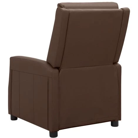 Fauteuil Inclinable électrique Marron Similicuir VidaXL - Brun 6 Fauteuil Inclinable électrique Marron Similicuir VidaXL - Brun – Image 4