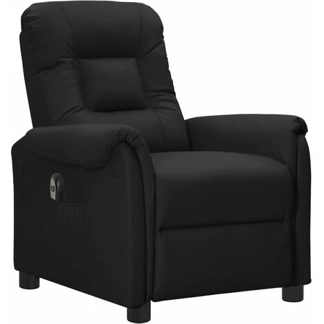 Fauteuil Inclinable électrique Noir Similicuir VidaXL - Noir 3 Fauteuil Inclinable électrique Noir Similicuir VidaXL - Noir
